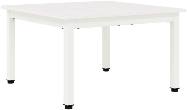 vidaXL Couchtisch Weiß 60 x 60 x 36 cm Massives Kiefernholz 892760