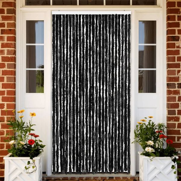 vidaXL Fliegenvorhang Anthrazit 100x200 cm Chenille 377381