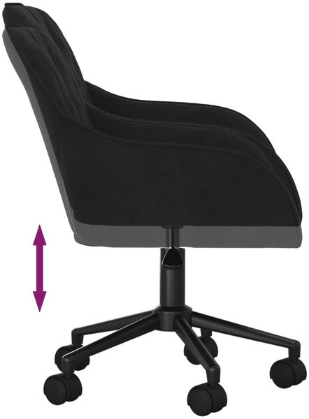 vidaXL Bürostuhl Drehbar Schwarz, 78 x 61 x 56 cm Bild 6