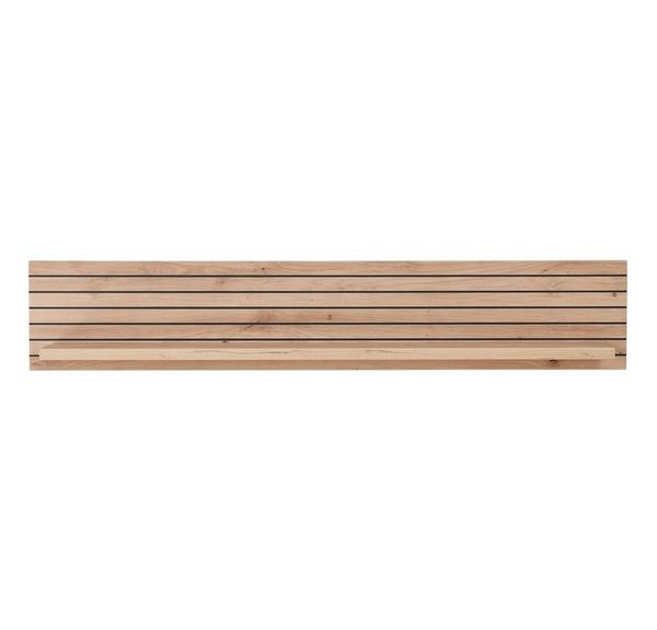 Lomadox Wandregal CUST-36, inkl. LED-Beleuchtung Artisan Eiche Rillenoptik, Breite 120 cm