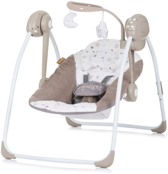 Chipolino Babywippe elektrisch Moonlight Musikfunktion, Fernbedienung, klappbar beige