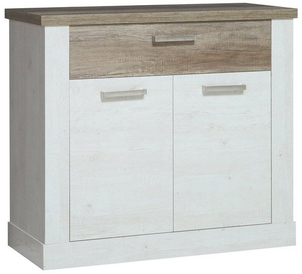 Newroom Sideboard Coby, Sideboard Pinie Weiß Modern Kommode Highboard Wohnzimmer