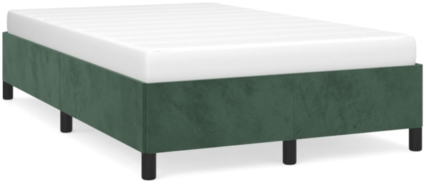 vidaXL Bettgestell ohne Matratze Dunkelgrün 120x190 cm Samt 3269654