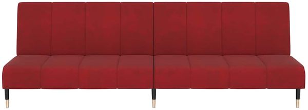 vidaXL Schlafsofa 2-Sitzer Weinrot Samt 375879 Bild 5