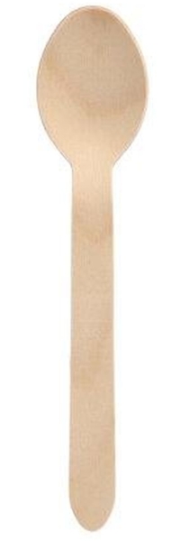 100 Löffel, Holz "pure" 15,7 cm