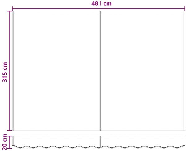 vidaXL Manueller Markisenrahmen mit LEDs Sand 5 x 3 m 3426394 Bild 11
