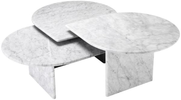 EICHHOLTZ Coffee Table Naples Carrara dreiteilig