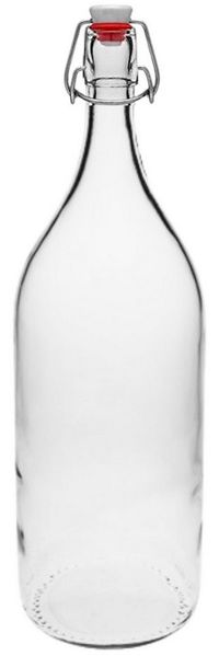 mikken Trinkflasche XXL Glasflasche 2 L mit Bügelverschluss, 2000 ml Fassungsvermögen