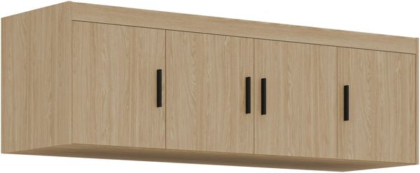 AX LIVING Groß Schrankaufsatz Geölte Eiche Storicos 4T 176,3 x 55,5 x 53 cm