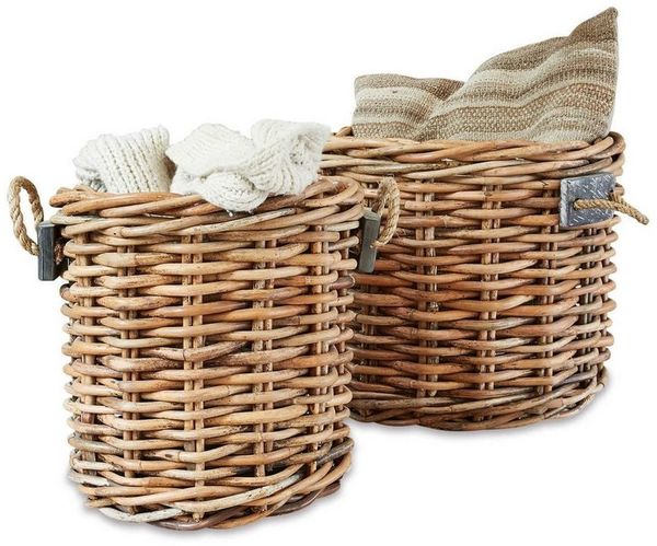 Mirabeau Dekokorb Korb 2er Set Marché braun (2er Set, 2er Set)