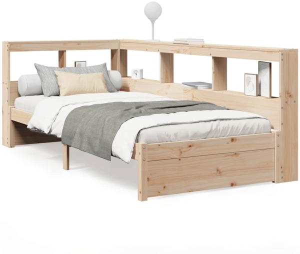 vidaXL Bücherregalbett ohne Matratze 75x190 cm Massivholz Kiefer 3324368