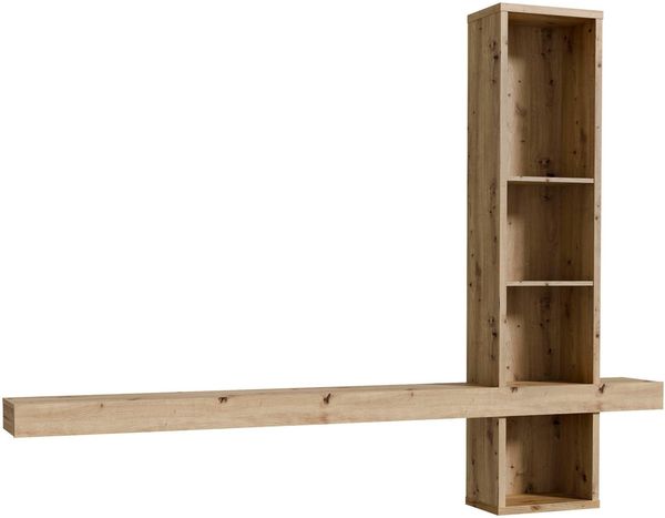 Forte Wandregal LOUOTO - Wohnzimmer Wandregal in Artisan Eiche (D78)