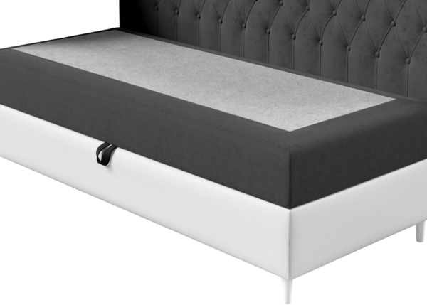 Boxspringbett 'Lenda Junior 2' blau 80x200 cm Bild 4