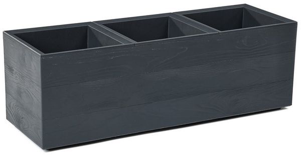 Kreher Blumenkasten XXL "Eco Wood" 39 Liter in Anthrazit