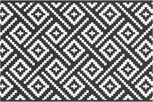 vidaXL Outdoor-Teppich ARAKIL Weiß und Schwarz 120x180 cm PP 368572