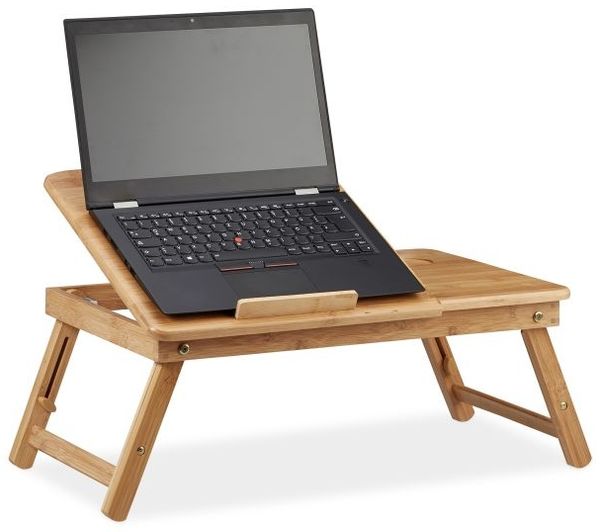 Relaxdays Höhenverstellbarer Laptoptisch Bambus