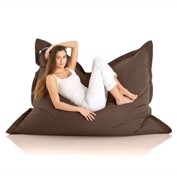 LAZY BAG Sitzsack für Indoor & Outdoor, Schwarz, Nylon, 400 l