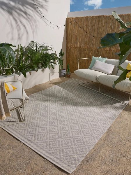 benuta Outdoorteppich Metro, rechteckig, Höhe: 6 mm, In- & Outdoorteppich, Robust für Garten, Terrasse, Balkon, Küche