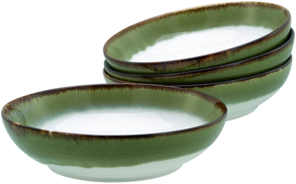 CreaTable 21689 Cascade Poke Bowl Set Steinzeug, grün, 4-teilig (1 Set)