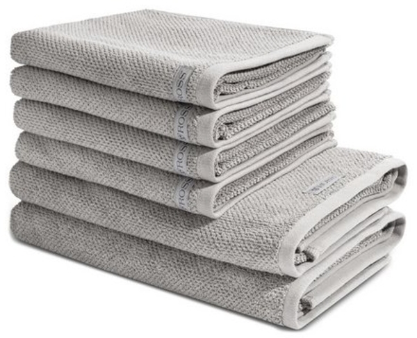 Ross Selection 6 tlg. Frottier-Set - 4 X Handtuch (50 X 100cm), 2 X Duschtuch (70 X 140cm) - 540 g/m2 - Kiesel Bild 2