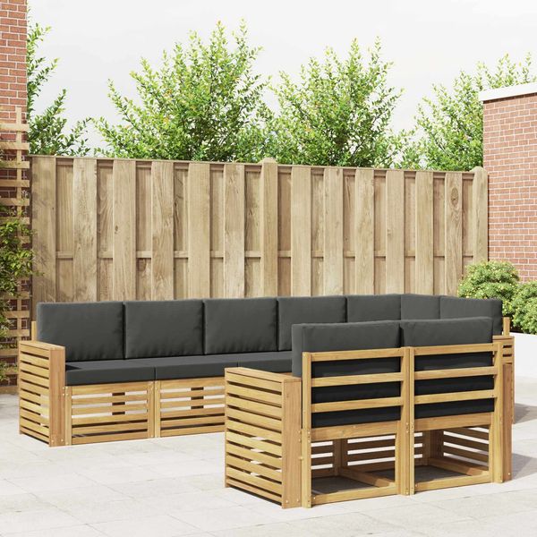 vidaXL Outdoor-Sofagarnitur 8 pcs Weiß und Anthrazit 3392042