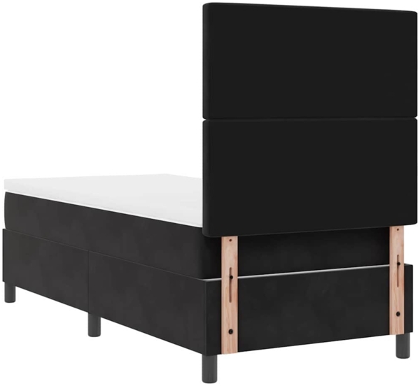 vidaXL Boxspringbett mit Matratze Schwarz 100 x 200 cm Samt 3339748 Bild 8