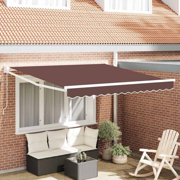 vidaXL Markise Manuell Braun 300x250 cm 3215698