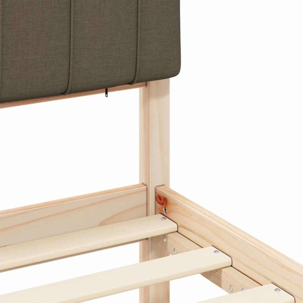 vidaXL Bettgestell mit gepolstertem Kopfteil Taupe 140 x 190 cm 878057 Bild 7