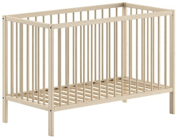 Gitter-Babybett Dino 65.4 x 124.4 x 84.4 cm Buche Natur