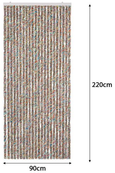 Moritz Flauschvorhang aus Chenille 90 x 220 cm kunterbunt Türvorhang als Fliegenschutz Insektenschutz für Camping Wohnwagen Bild 4