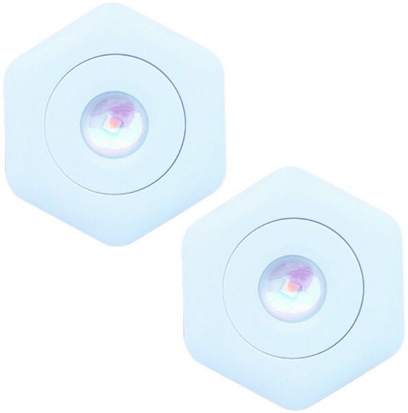 MUPOO Unterschrankleuchte LED-Spots Batteriebetrieben 1/2/4er-Pack, Kabellose Schrankbeleuchtung, Weiß, LED fest integriert, 6 Farben Dimmbar & Selbstklebend für Küche, Flur, Vitrine