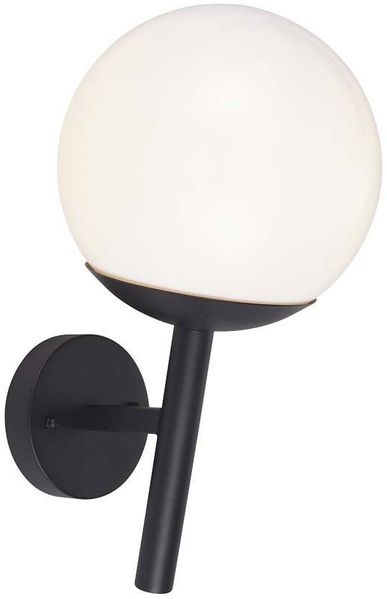 Außenwandleuchte VT-1224, Aluminium, Schwarz, matt, E27, IP44, 24 cm