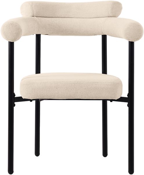 Polstersessel Samt Breiter Sitz 70x62 cm Ergonomisch Metallgestell Beige Esszimmerstuhl Loungesessel Home Office Sessel 150kg belastbar Bild 5