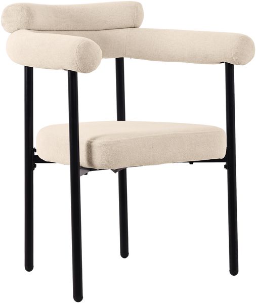 Polstersessel Samt Breiter Sitz 70x62 cm Ergonomisch Metallgestell Beige Esszimmerstuhl Loungesessel Home Office Sessel 150kg belastbar Bild 7