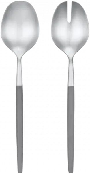 blomus Salatbesteck MAXIME aus Edelstahl Farbe Sharkskin Kunststoffgriffe 64355