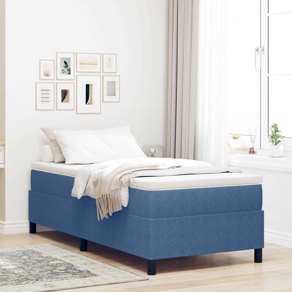 vidaXL Plattformbettgestell Blau 80 x 200 cm Cordstoff 3337380