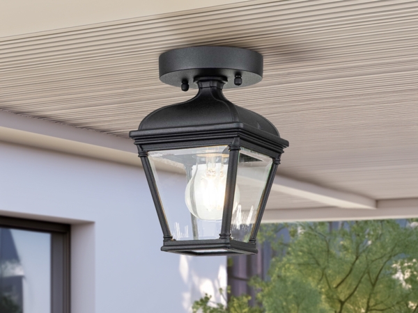 Außen Deckenleuchte BAYVIEW Laterne im Landhausstil, Höhe 22,5cm