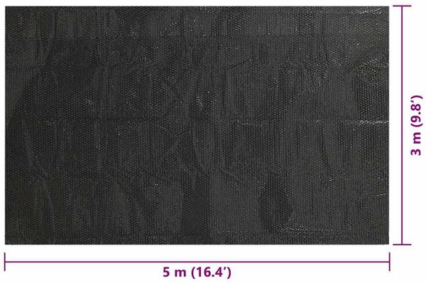 vidaXL Rechteckige Poolabdeckung 500x300 cm PE Schwarz 92963 Bild 6