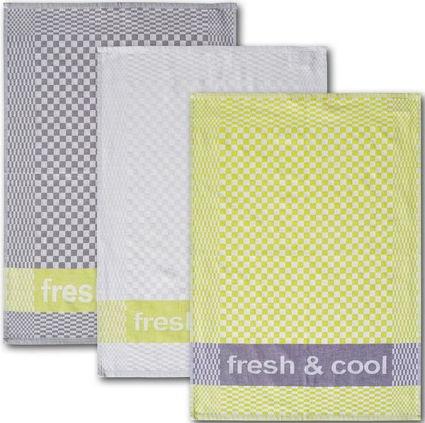 Dyckhoff Geschirrtuch Fresh & Cool, Maße je Tuch ca. 50x70 cm, (Set, 6-tlg), mit drei verschiedenen Motiven