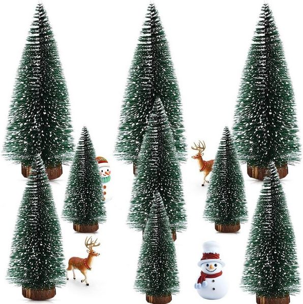 FELIXLEO Künstlicher Weihnachtsbaum Mini Weihnachtsbaum 9er Set - Grüne Tannenbäume In 10/15/20 cm