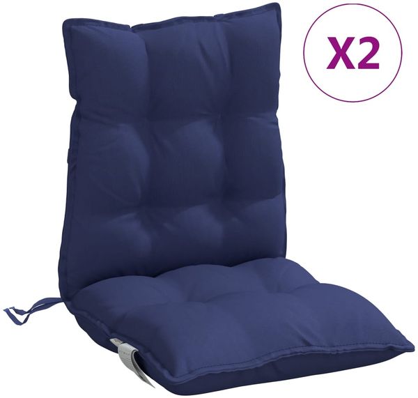vidaXL Niedriglehner-Auflagen 2 Stk. Marineblau Oxford-Gewebe 377737 Bild 2