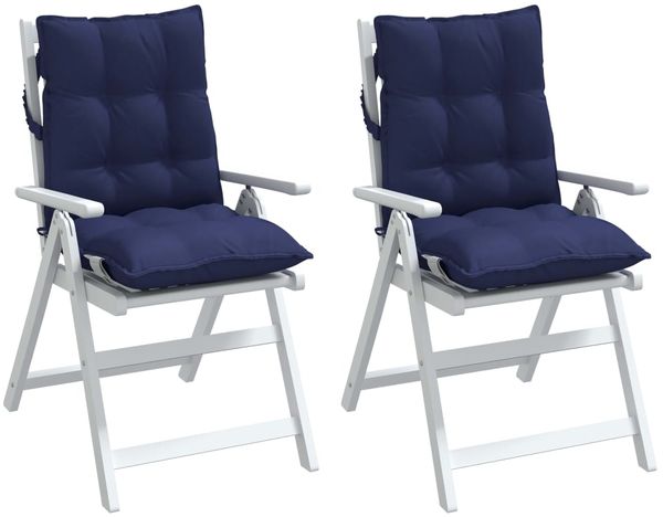vidaXL Niedriglehner-Auflagen 2 Stk. Marineblau Oxford-Gewebe 377737 Bild 4