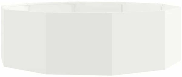 vidaXL Pflanzkübel Weiß 120 x 120 x 35 cm Stahl 883725