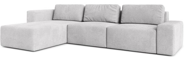 AX LIVING Couch XXL L Form Arkleton Ecksofa Groß Hellgrau 360cm Stil L