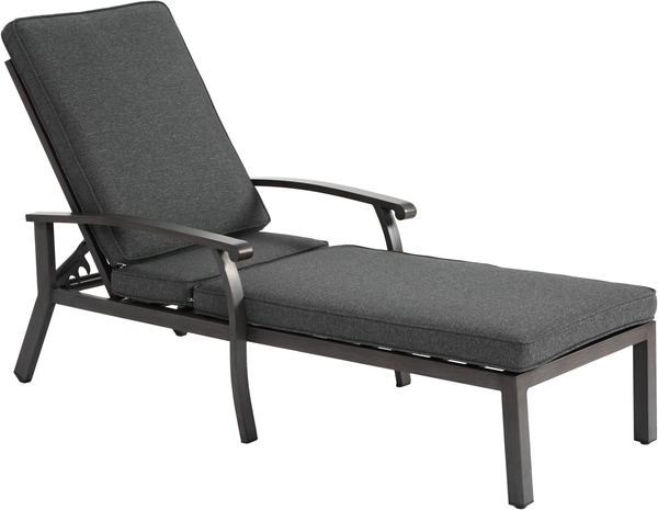 LVHOM Luxus Sonnenliegen 1 St, Verstellbare Aluminium-Liege mit Kissen, Gartenliege Rostfrei/wasserfest, 60 x 183 x 39 cm