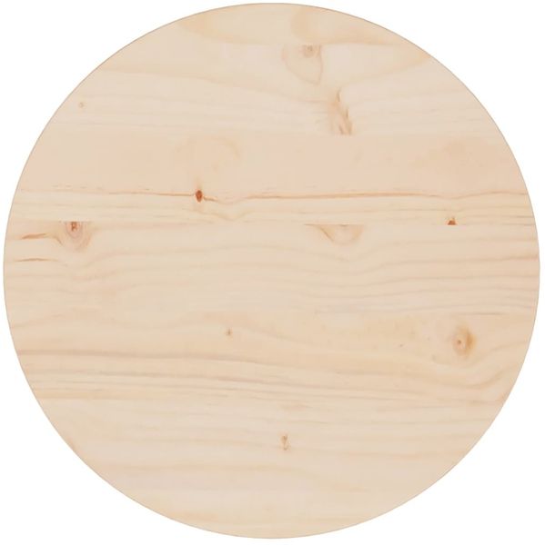 vidaXL Tischplatte Ø40x2,5 cm Massivholz Kiefer 813645