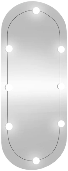 vidaXL Wandspiegel mit LED-Leuchten 40x90 cm Glas Oval 3189163