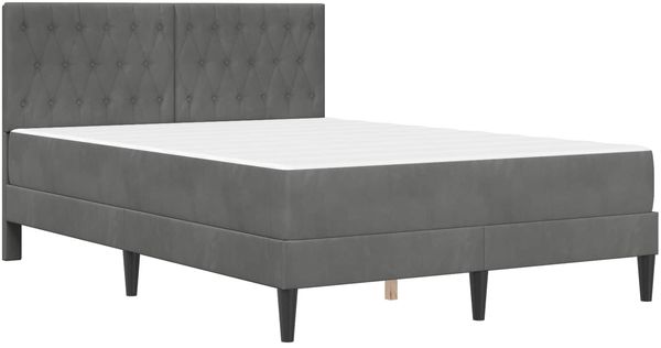 vidaXL Bettgestell mit Matratze Dunkelgrau 160 x 200 cm Samt 3415061 Bild 3