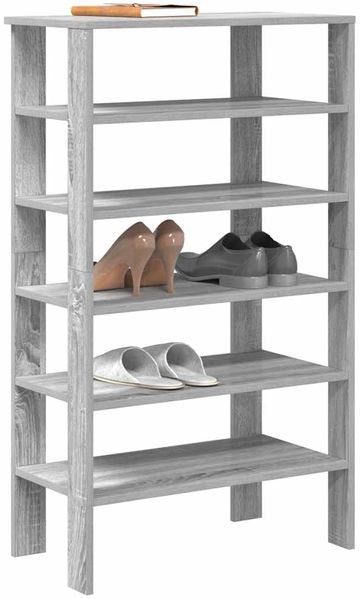 vidaXL Schuhregal Grau Sonoma 61x32x105 cm Holzwerkstoff 859865