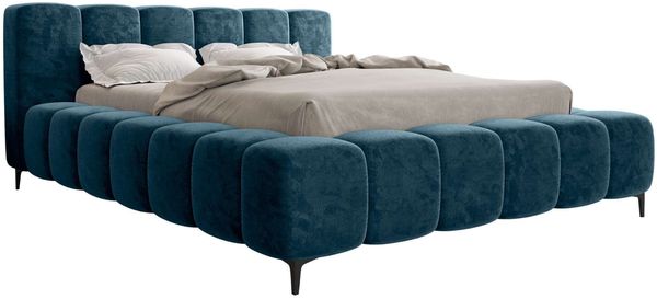Bett Lucinda - Chenille - pazifik - 140x200 cm